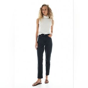 NWT | H&M Black Vintage Straight High Waist Jeans | Size 4